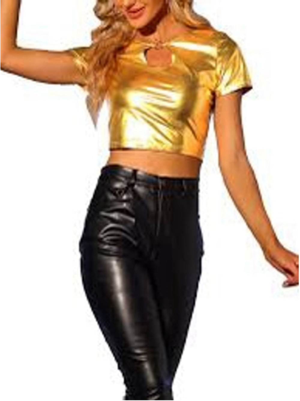 Stoosh Faux Black Leather Pants Size M